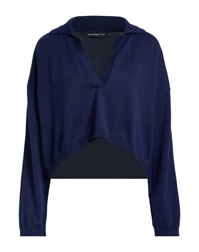 Department Five Department 5 Woman Sweater Midnight Blue Size M Cotton In Blue