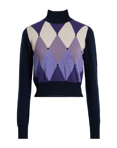 Ballantyne Of Peebles Woman Turtleneck Navy Size 6 Cashmere In Multi