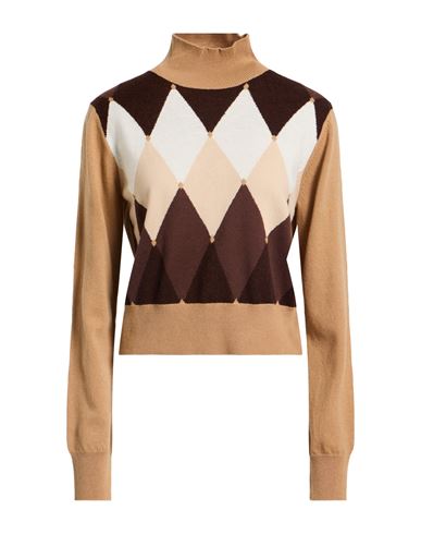 Ballantyne Of Peebles Woman Turtleneck Beige Size 8 Cashmere In Multi