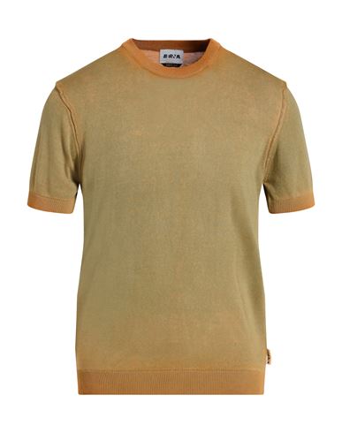Berna Man Sweater Military Green Size Xxl Cotton In Green