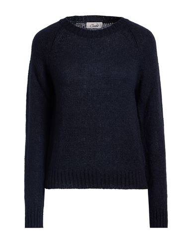Croche Crochè Woman Sweater Midnight Blue Size M Acrylic, Mohair Wool, Polyamide In Blue