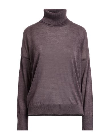 Croche Crochè Woman Turtleneck Purple Size S Wool, Acrylic In Purple