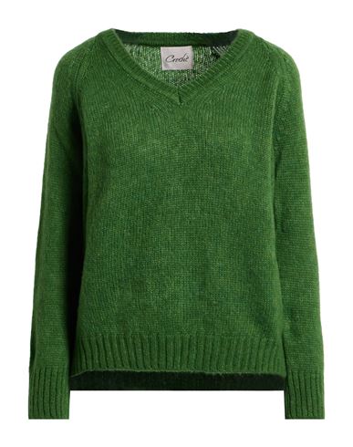 Croche Crochè Woman Sweater Green Size L Virgin Wool, Polyamide In Green