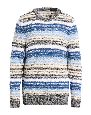 Bruno Manetti Man Sweater Sky Blue Size L Cotton In Multi