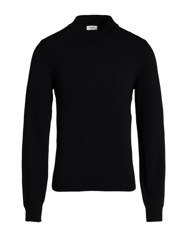 Celine Man Sweater Black Size L Wool, Polyamide, Elastane In Black