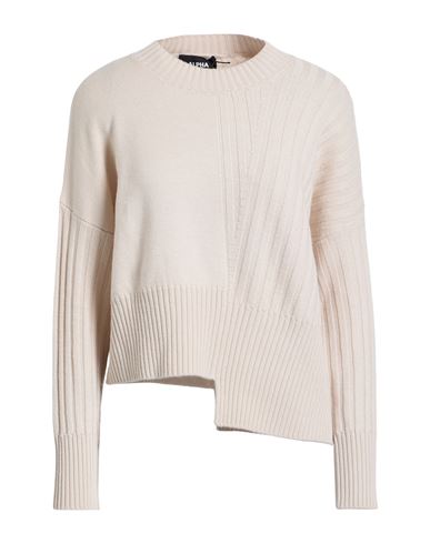 Alpha Studio Woman Sweater Ivory Size 10 Merino Wool In Neutral