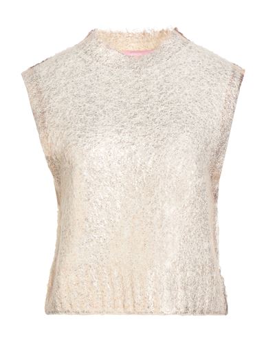 Noodle Italia Woman Sweater Gold Size M Acrylic, Mohair Wool, Polyamide, Virgin Wool In Neutral