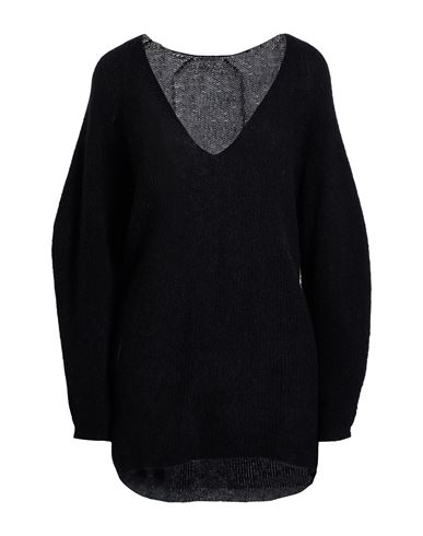 Pink Memories Woman Sweater Black Size 10 Polyamide, Mohair Wool, Wool In Black