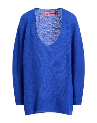 Pink Memories Woman Sweater Bright Blue Size 2 Polyamide, Mohair Wool, Wool In Burgundy