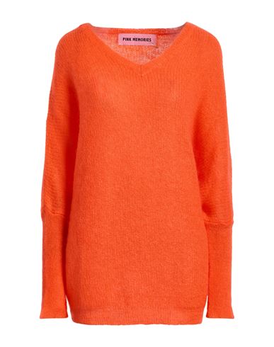 Pink Memories Woman Sweater Orange Size 6 Polyamide, Mohair Wool, Wool