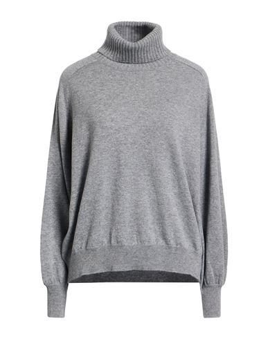 Ballantyne Of Peebles Woman Turtleneck Grey Size 10 Cashmere In Gray