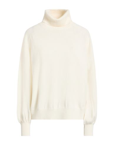 Ballantyne Of Peebles Woman Turtleneck Ivory Size 10 Cashmere In Multi