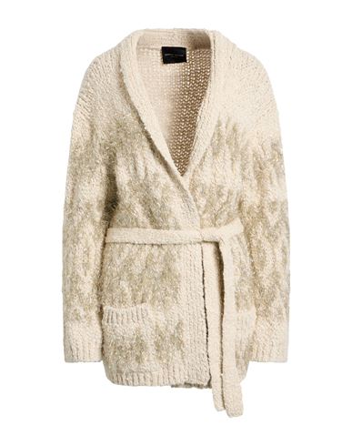 Roberto Collina Woman Cardigan Beige Size M Baby Alpaca Wool, Wool, Nylon, Polyester In Sand