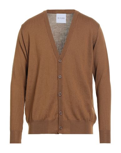 Marsēm Collection Man Cardigan Brown Size Xl Wool In Brown