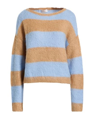 Le Streghe Tricot Woman Sweater Sky Blue Size Onesize Mohair Wool, Wool, Acrylic, Polyamide, Elastan In Blue