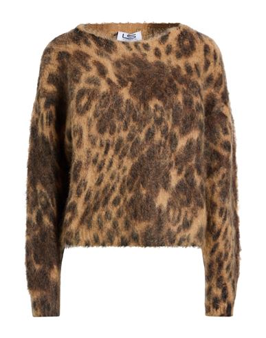 Le Streghe Woman Sweater Brown Size Onesize Mohair Wool, Wool, Acrylic, Polyamide, Elastane In Brown