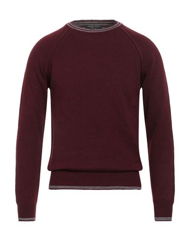 Chester Taylor London Man Sweater Burgundy Size 40 Acrylic, Alpaca Wool, Wool, Viscose In Red