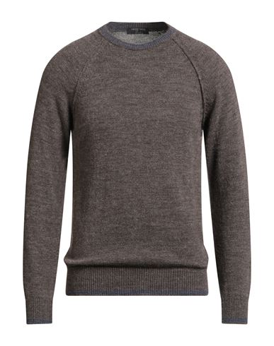 Chester Taylor London Man Sweater Taupe Size 44 Acrylic, Wool, Alpaca Wool, Viscose In Gray