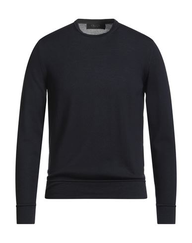 Vneck Man Sweater Midnight Blue Size 38 Merino Wool In Blue