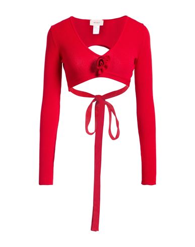 Vicolo Woman Top Red Size Onesize Viscose, Polyester In Red