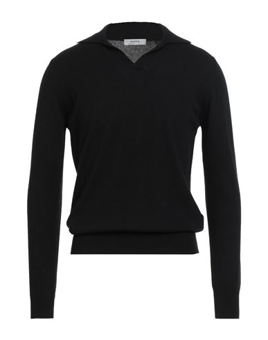 Alpha Studio Man Sweater Black Size 44 Wool, Cashmere In Black