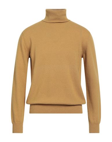 Alain Fracassí Man Turtleneck Mustard Size Xl Cashmere In Yellow