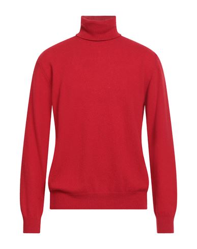 Alain Fracassí Man Turtleneck Red Size L Cashmere In Red