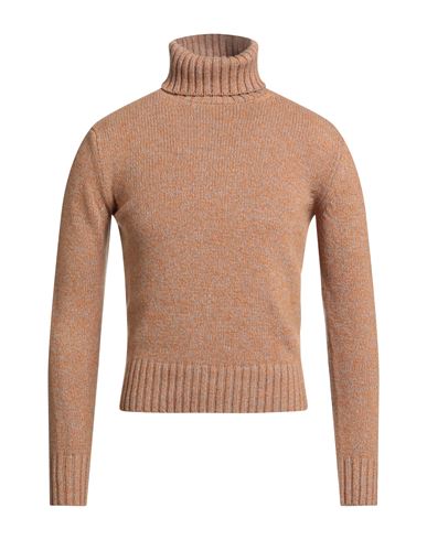 Alain Fracassí Man Turtleneck Orange Size 34 Cashmere In Orange