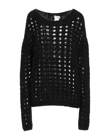 Sufé  Firenze Sufé Firenze Woman Sweater Black Size L Acrylic, Wool, Polyamide In Black