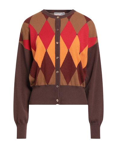Ballantyne Of Peebles Woman Cardigan Chocolate Brown Size 8 Cashmere In Multi