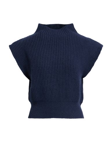 Vicolo Woman Turtleneck Midnight Blue Size Onesize Viscose, Polyamide, Wool, Cashmere In Blue