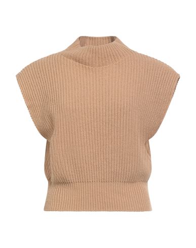 Vicolo Woman Turtleneck Camel Size Onesize Viscose, Polyamide, Wool, Cashmere In Brown