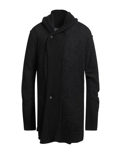 Masnada Man Cardigan Black Size L Wool, Mohair Wool, Polyamide In Black