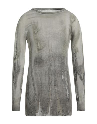 Masnada Man Sweater Military Green Size M Merino Wool In Gray