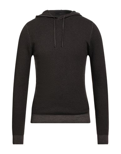 Jeordie's Man Sweater Dark Brown Size S Merino Wool In Gray