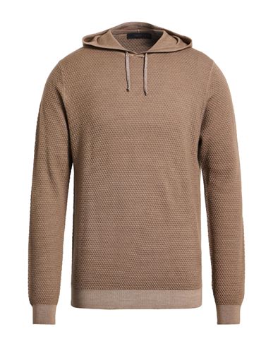 Jeordie's Man Sweater Light Brown Size Xl Merino Wool In Brown
