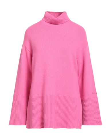 Sundek Goldenwave Woman Turtleneck Fuchsia Size Xs Wool, Viscose, Polyamide, Cashmere In Pink