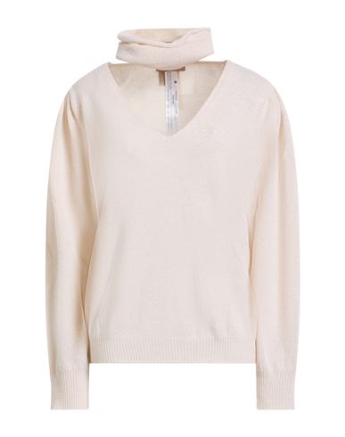Twinset Woman Sweater Cream Size L Wool, Cashmere, Polyester In Neutral
