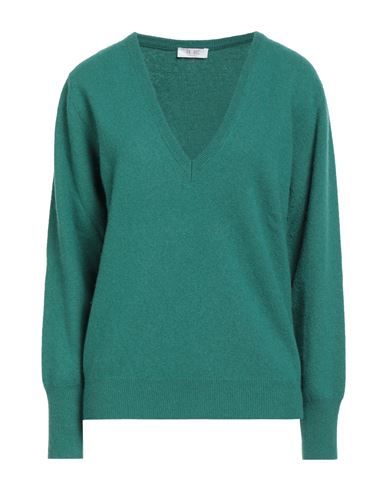 Filbec Woman Sweater Emerald Green Size L Wool, Viscose, Polyamide, Cashmere In Green