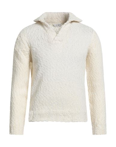 Filippo De Laurentiis Man Sweater Cream Size 46 Merino Wool, Polyamide In White