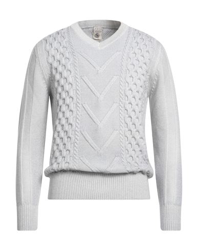 H953 Man Sweater Grey Size 38 Merino Wool In Gray