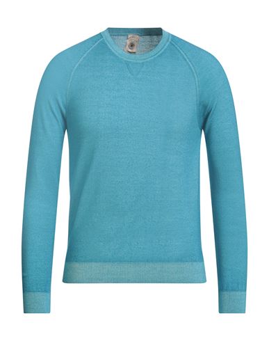 H953 Man Sweater Azure Size 38 Merino Wool In Burgundy
