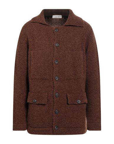 Filippo De Laurentiis Man Cardigan Brown Size 42 Alpaca Wool, Wool, Polyamide In Brown