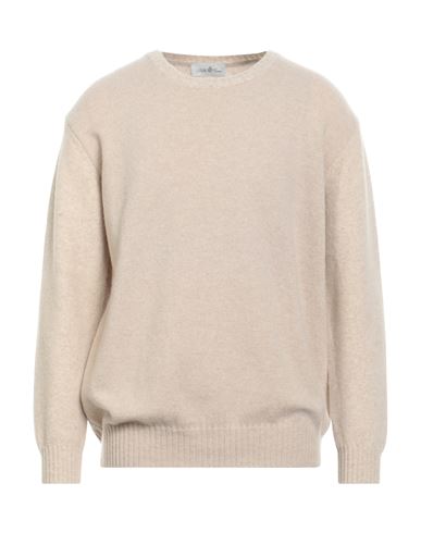 Della Ciana Man Sweater Beige Size 50 Merino Wool In Multi
