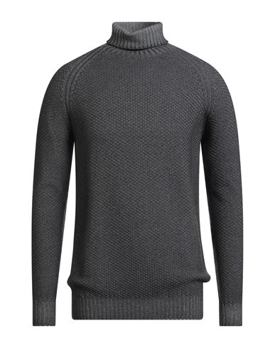 H953 Man Turtleneck Charcoal Size 42 Merino Wool In Gray
