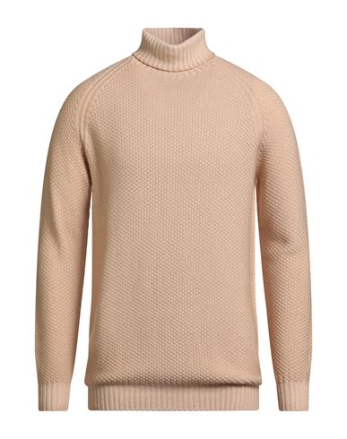 H953 Man Turtleneck Sand Size 36 Merino Wool In Brown