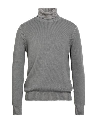 Filippo De Laurentiis Man Turtleneck Grey Size 44 Merino Wool, Silk, Cashmere In Gray