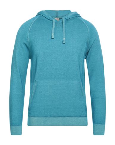 H953 Man Sweater Turquoise Size 42 Merino Wool In Blue