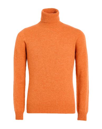Fradi Man Turtleneck Charcoal Size S Virgin Wool In Orange