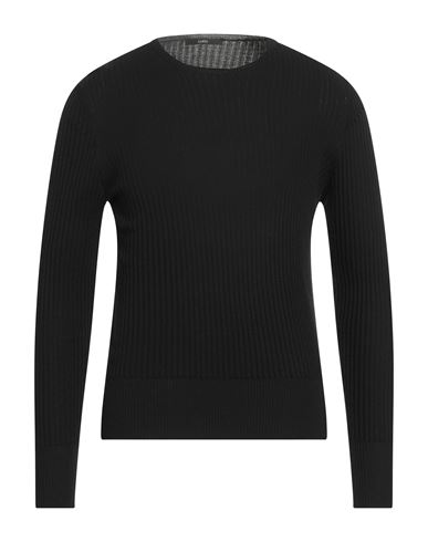 Sapio Man Sweater Black Size 38 Virgin Wool In Black